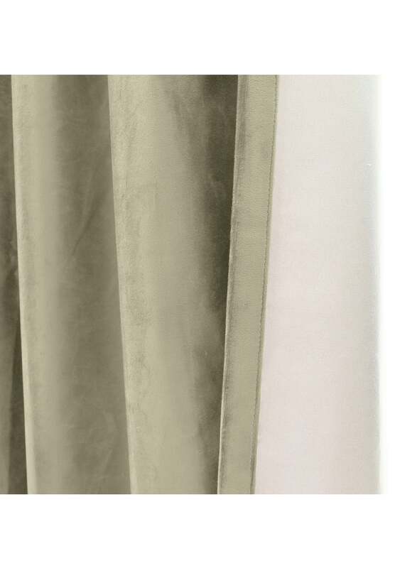 Black Kee 100% Blackout Velvet Curtains, W98 x L106-inch, 2 Pieces, Bleached Sand