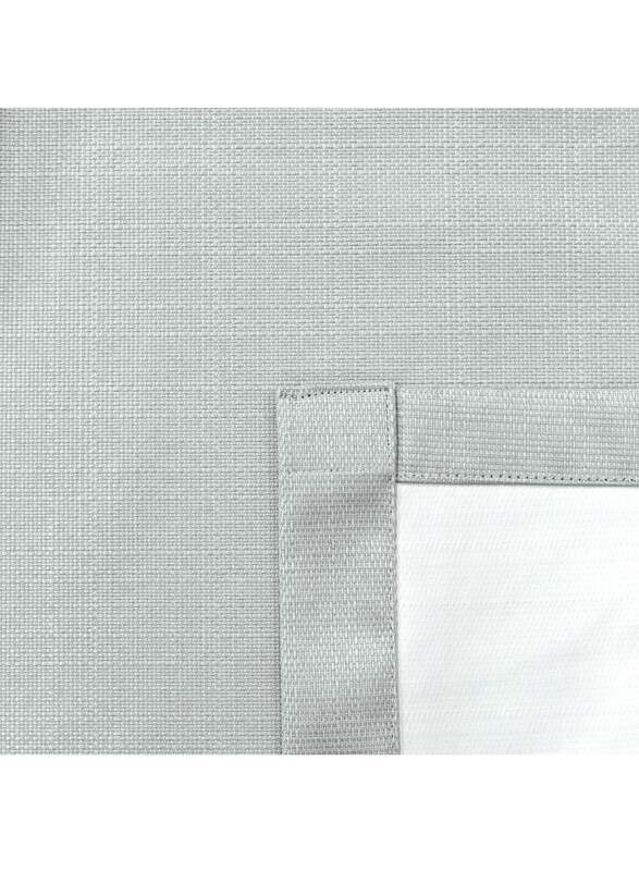 Black Kee 100% Blackout Elegant Textured Jacquard Curtains, W55 x L95-inch, 2 Pieces, Light Grey