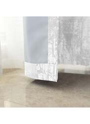 Black Kee 100% Blackout Jacquard Curtains, W70 x L106-inch, 2 Pieces, White