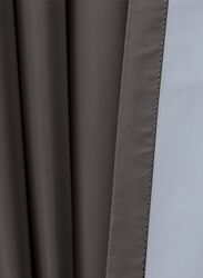 Black Kee 100% Blackout Satin Curtains with Grommets, W106 x L118-inch, 2 Pieces, Charcoal