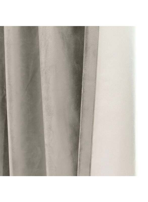 Black Kee 100% Blackout Velvet Curtains, W52 x L108-inch, 2 Pieces, Silver