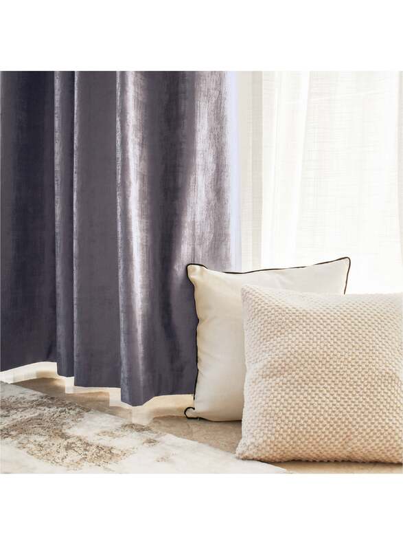 Black Kee 100% Blackout Luxury Velvet Grommet Curtains, W59 x L106-inch, 2 Pieces, Light Zephyr