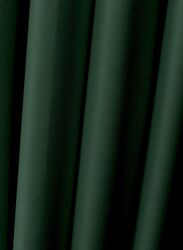 Black Kee 100% Blackout Satin Curtains with Grommets, W118 x L106-inch, 2 Pieces, Forest Green