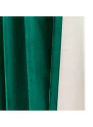 Black Kee 100% Blackout Velvet Curtains, W55 x L95-inch, 2 Pieces, Dark Green