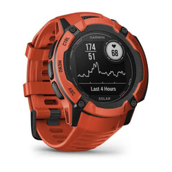 Garmin Instinct 2X Solar Smartwatch, Flame Red, 50mm, 010-02805-01