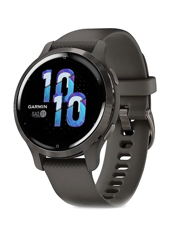 Garmin Venu 2S Slate Bezel with Graphite Case & Silicone Band, Graphite