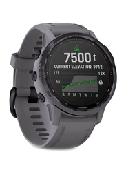 Garmin Fenix 6S Pro Solar Smartwatch Amethyst Steel with Shale Grey Band, 42mm, 010-02409-15