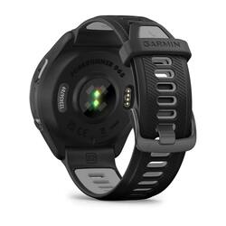 Garmin Forerunner 965 Premium GPS Running and Triathlon Smartwatch Carbon Grey DLC Titanium Bezel with Black Case and Black/Powder Grey Silicone Band 010-02809-10
