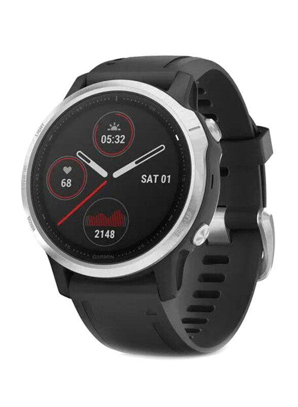 

Garmin Fenix 6S Smartwatch Silver with Black Band, 42mm, 010-02159-01