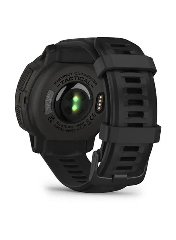 Garmin Instinct Crossover Solar Tactical Edition Smartwatch, Black, 45mm, 010-02730-00