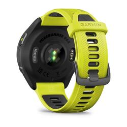 Garmin Forerunner 965 Premium GPS Running and Triathlon Smartwatch Carbon Grey DLC Titanium Bezel with Black Case and Amp Yellow/Black Silicone Band 010-02809-12