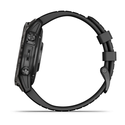 Garmin Fenix 7 Pro - Sapphire Solar Edition Carbon Gray DLC Titanium with Black Band Smartwatch, 47mm, 010-02777-11