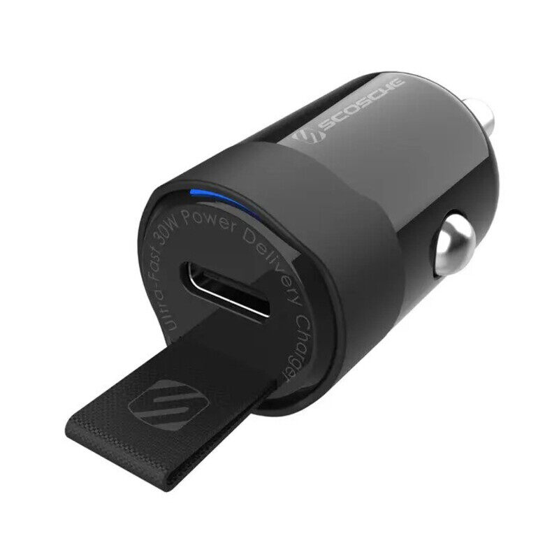 

Scosche POWERVOLT PD30 USB C Power Delivery (30W) Mini Car Charger Black, CPDC30-SP