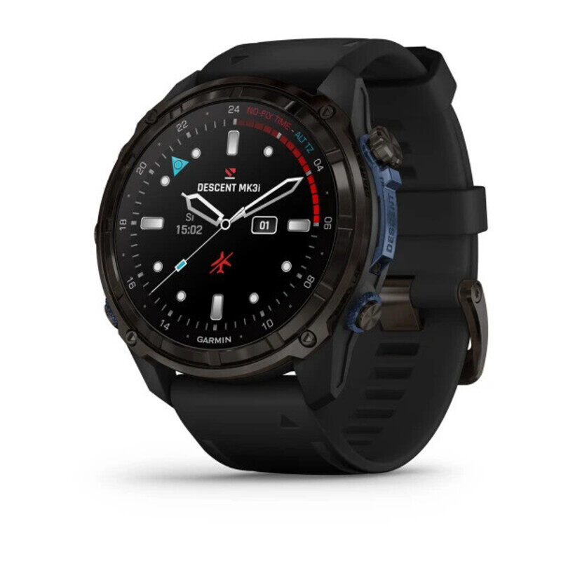 

Garmin Descent Mk3i Smartwatch Carbon grey DLC titanium with black silicone band, 51mm, 010-02752-11