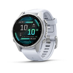 Garmin Fenix 8 AMOLED 43mm Smartwatch Silver With Whitestone Silicone Band Silver With Whitestone Silicone Band 010-02903-00