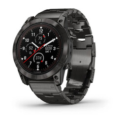 Garmin Fenix 7X Pro - Sapphire Solar Edition Carbon Gray DLC Titanium with Carbon Gray Titanium Band Smartwatch (includes black silicone watch band), 51mm, 010-02778-30