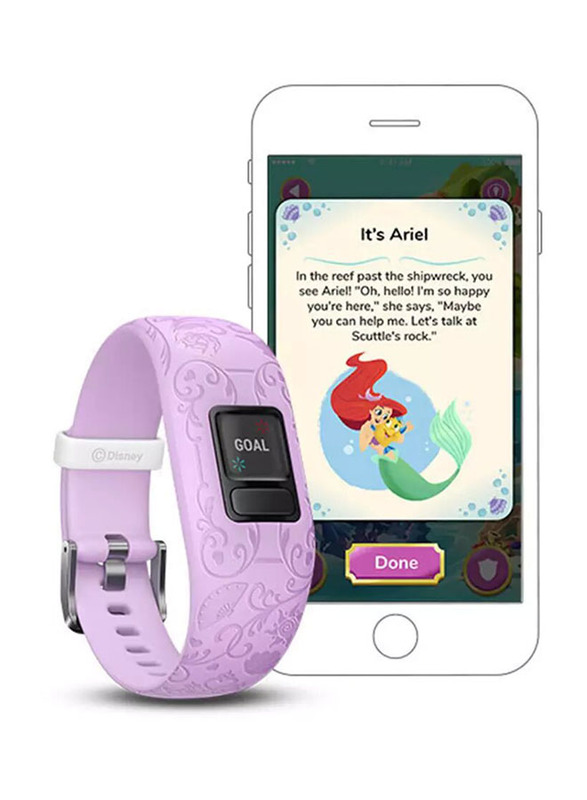 Garmin Vivofit Jr.2 Adjustable Disney Princess Activity Tracker Bangle for Kids, Purple