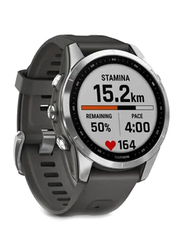 Garmin Fenix 7S - Standard Edition Silver With Graphite Band Smartwatch, 42mm, 010-02539-01