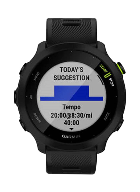 Garmin Forerunner 55 GPS Running Watch with Daily Suggested Workouts Up to 2 weeks of Battery Life, Black