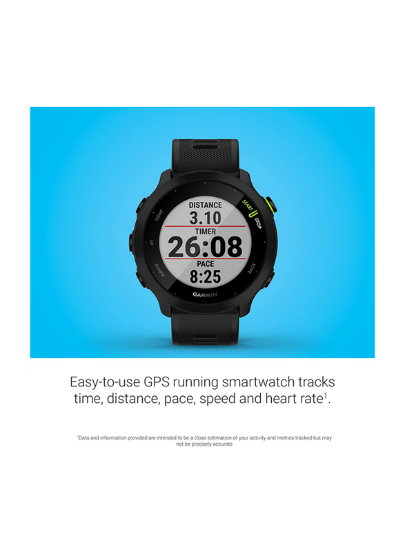 Garmin Forerunner 55 GPS Running Watch with Daily Suggested Workouts Up to 2 weeks of Battery Life, Black