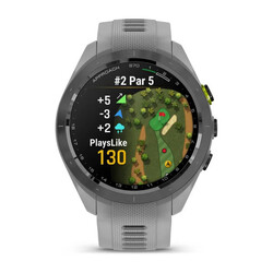 Garmin Approach S70 Premium GPS Golf Smartwatch, Black Ceramic Bezel With Powder Gray Band, 42mm, 010-02746-11