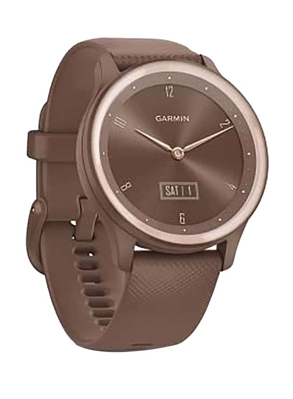 Garmin 40mm Vivomove Sport Hybrid Smartwatch with Health and Wellness Features Touchscreen, Cocoa