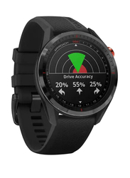 Garmin Approach S62 Golf Smartwatch, Black Ceramic Bezel with Black Silicone Band