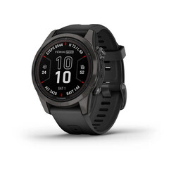 Garmin Fenix 7S Pro - Sapphire Solar Edition Carbon Gray DLC Titanium with Black Band Smartwatch, 42mm, 010-02776-11