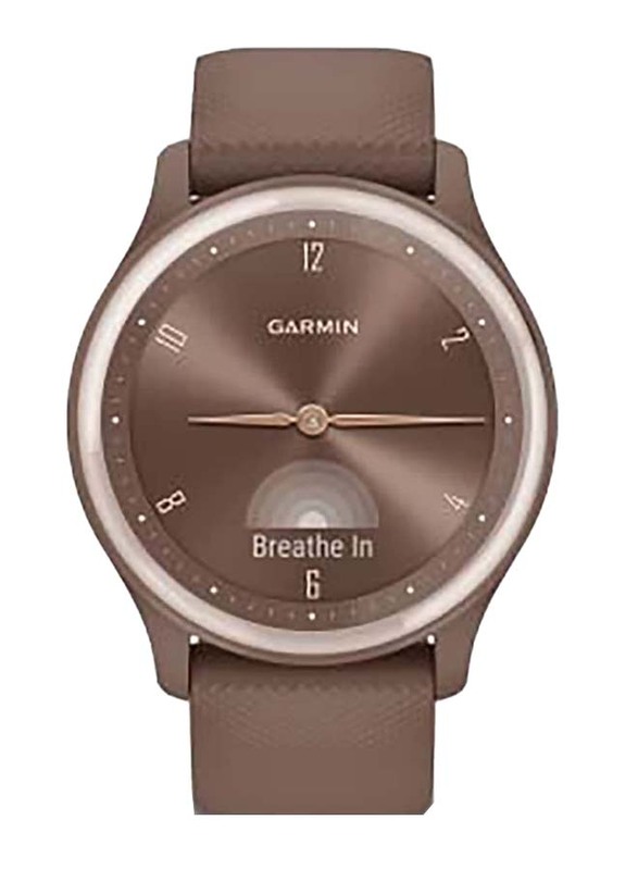 Garmin 40mm Vivomove Sport Hybrid Smartwatch with Health and Wellness Features Touchscreen, Cocoa