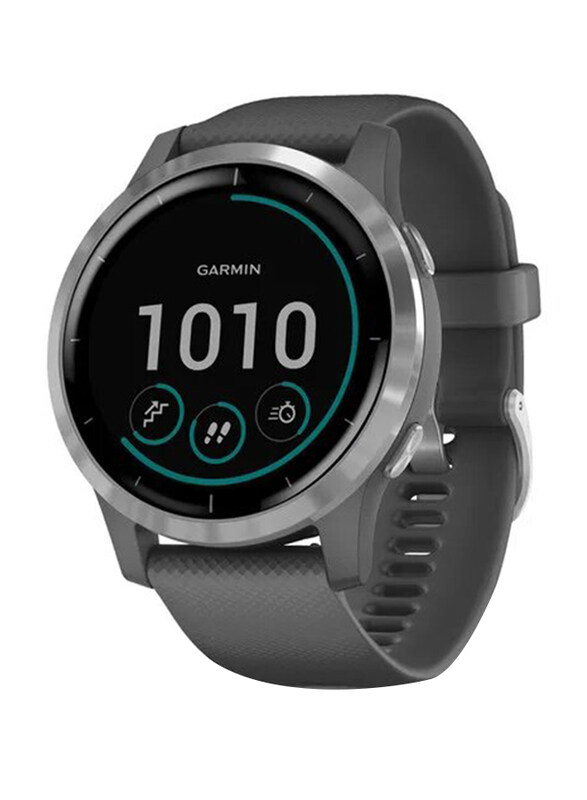 

Garmin vivoactive 4 45mm MIP Display Smartwatch, GPS, Silver/Shadow Gray