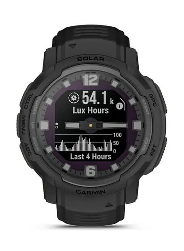 Garmin Instinct Crossover Solar Tactical Edition Smartwatch, Black, 45mm, 010-02730-00