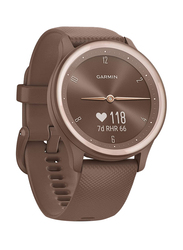 Garmin 40mm Vivomove Sport Hybrid Smartwatch with Health and Wellness Features Touchscreen, Cocoa