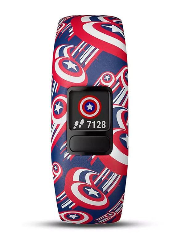 Garmin Vivofit Jr.2 Adjustable Marvel Avengers Captain America Activity Tracker for Kids, Multicolour