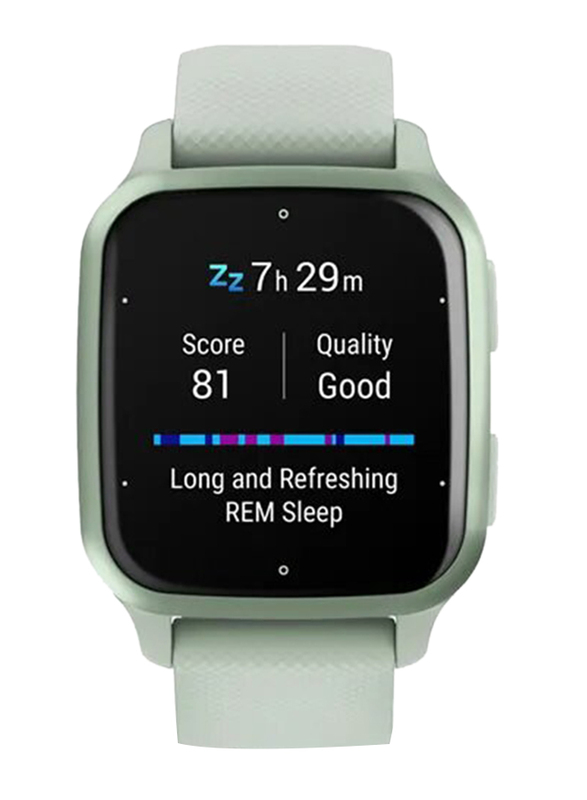 Garmin Venu Sq 2 40mm AMOLED Display Smartwatch, GPS, Metallic Mint Aluminium Case with Cool Mint Silicone Band