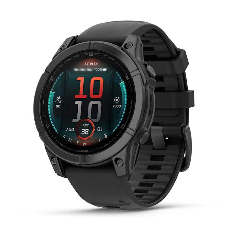 

Garmin Fenix E AMOLED 47mm Smartwatch Slate Gray Steel With Black Silicone Band 010-03025-01