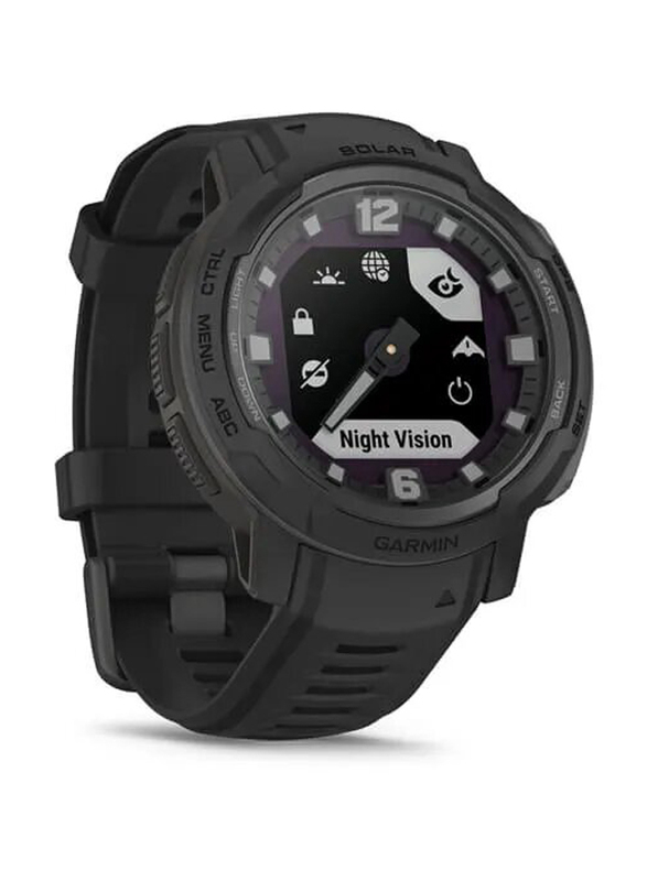 Garmin Instinct Crossover Solar Tactical Edition Smartwatch, Black, 45mm, 010-02730-00