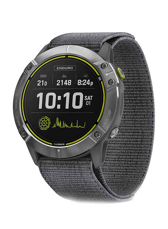 Garmin Enduro 51mm GPS Solar Ultrafit Nylon Strap Smartwatch, GPS, Grey