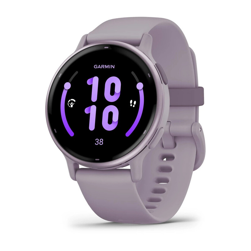 Garmin Vivoactive 5 Smartwatch - Metallic orchid Aluminium bezel with orchid case and silicone band, 42.2mm, Orchid, 010-02862-13