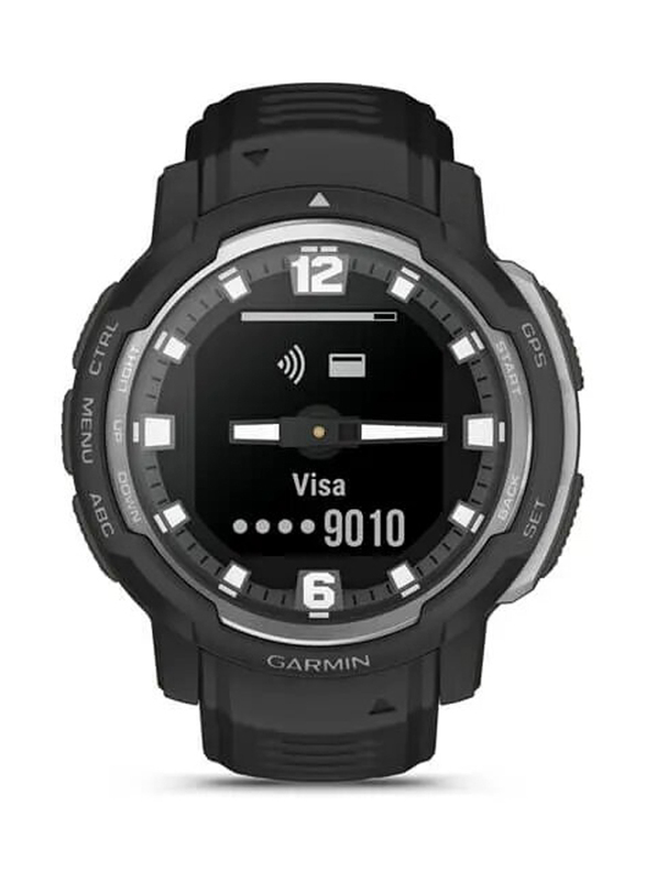 Garmin Instinct Crossover Smartwatch, Black, 45mm, 010-02730-03