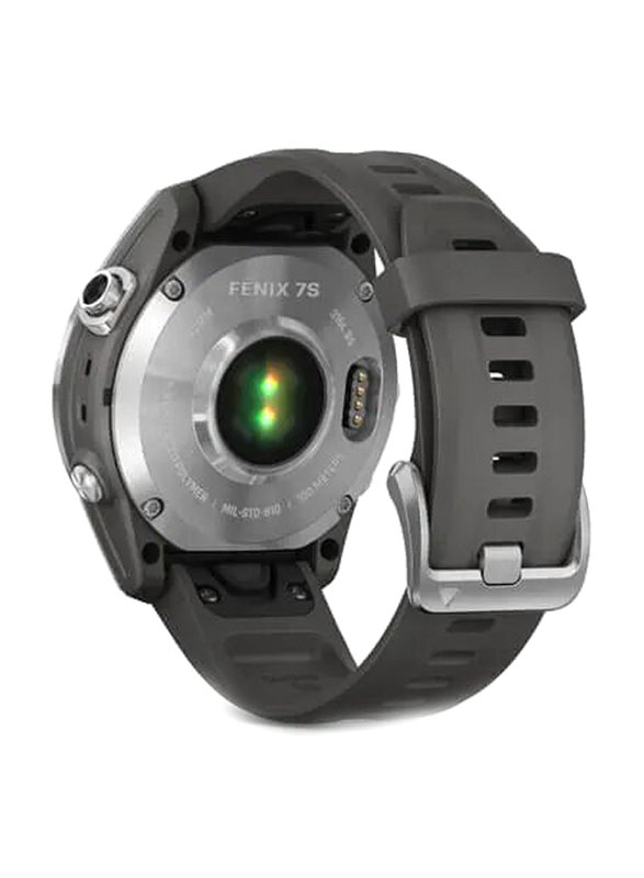 Garmin Fenix 7S - Standard Edition Silver With Graphite Band Smartwatch, 42mm, 010-02539-01