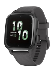 Garmin Venu Sq 2 40mm AMOLED Display Smartwatch, GPS, Slate Aluminium Case with Shadow Gray Silicone Band