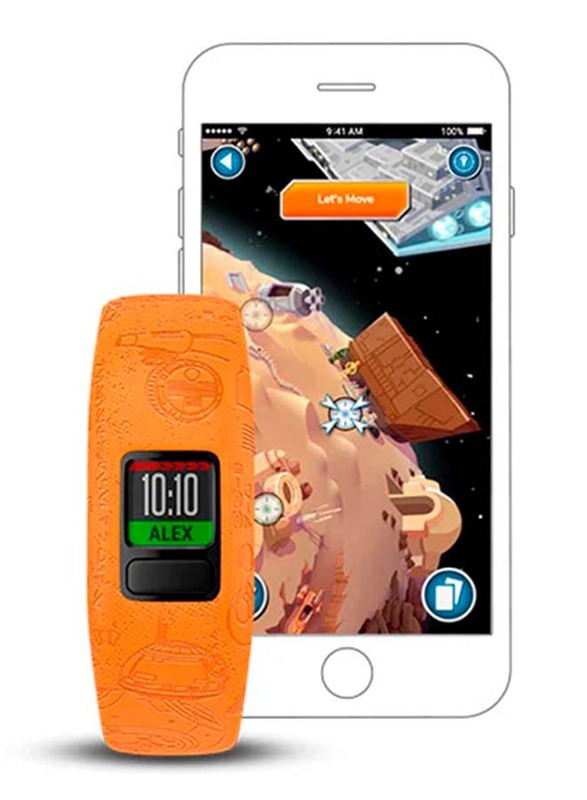 Garmin Vivofit Jr.2 Adjustable Star Wars Light Side Fitness Activity Tracker for Kids, Orange