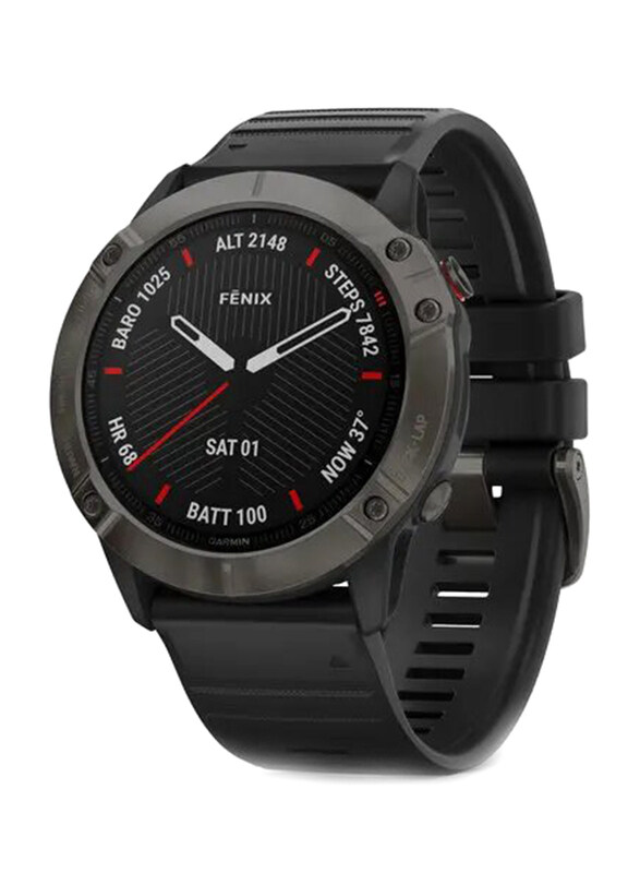 

Garmin Fenix 6X Pro and Sapphire Smartwatch Carbon Grey DLC with Black Band, 51mm, 010-02157-11