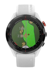 Garmin Approach S62 Golf Smartwatch, Black Ceramic Bezel with White Band