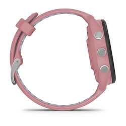Garmin Forerunner 265S GPS Running Smartwatch Black Bezel with Light Pink Case and Light Pink/Powder Grey Silicone Band 010-02810-15