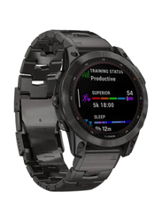 Garmin 47mm Fenix 7 Sapphire Smartwatch, Titanium Carbon Grey