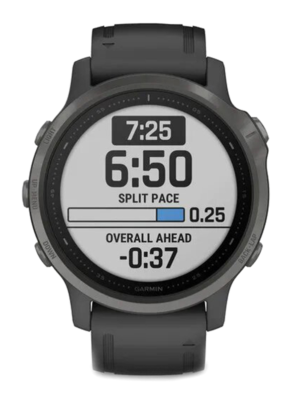 Garmin 42mm Fenix 6S Sapphire Smartwatch, Black/Carbon Grey