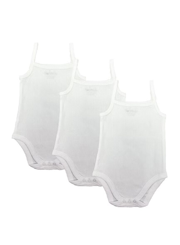 

Twinkle Kids Bodysuits for Baby Unisex, 3 Piece, 9-12 Months, White