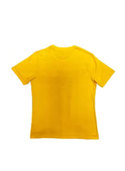 Horn Ok Please Relaxed Fit Cotton T-Shirt for Men, Large, Yellow