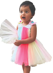 Twinkle Kids Rainbow Flair Dress for Girls, One Size, Multicolour